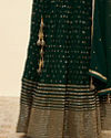 Forest Green Sequined Skirt Top Set image number 2